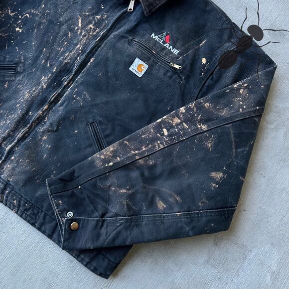 Vintage Y2K Carhartt J001 black Detroit work wear jacket - Picture 4 of 10